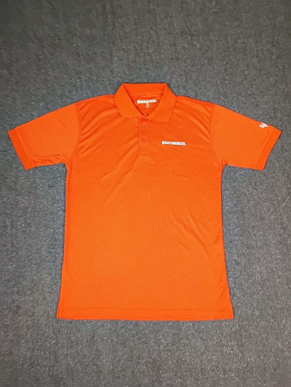 Whataburger Polo Shirt Mens Medium Orange Employee Uniform Logo New Without Tags